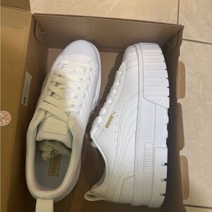 PUMA White Platform Sneakers